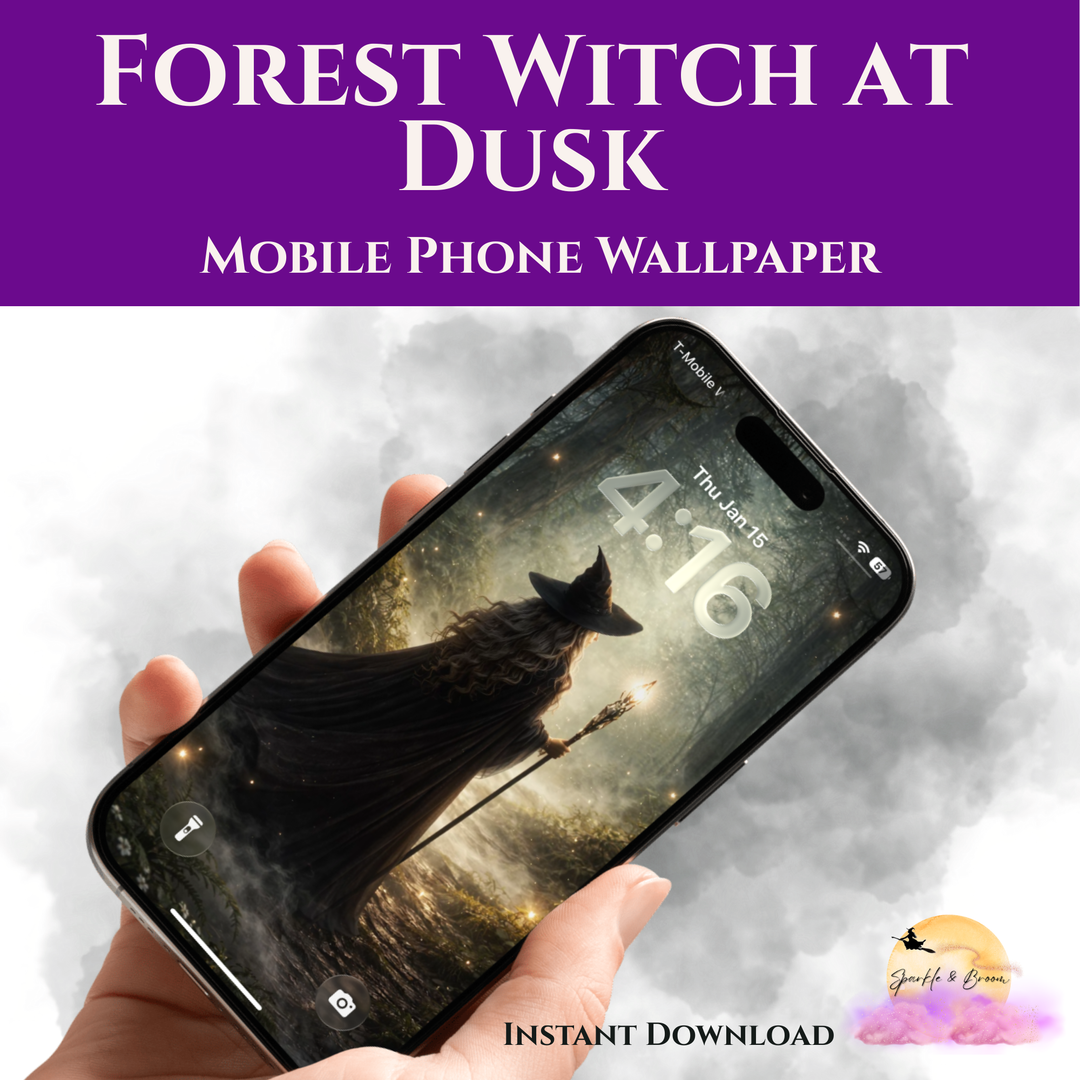 Forest Witch at Dusk | Mobile Phone Wallpaper
