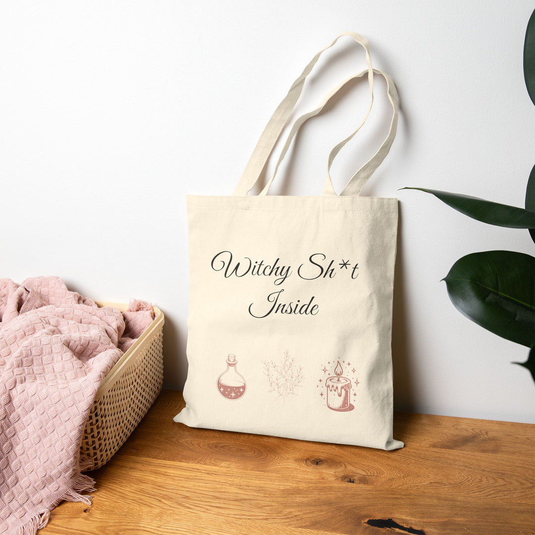 Witchy Sh*t Inside — Reversible Spell Tote Bag (Double-Sided Design)