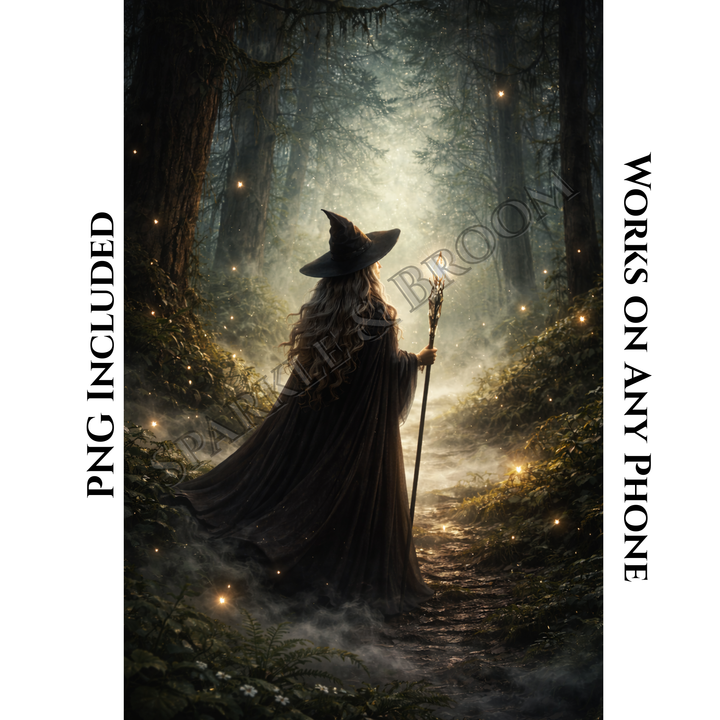 Forest Witch at Dusk | Mobile Phone Wallpaper