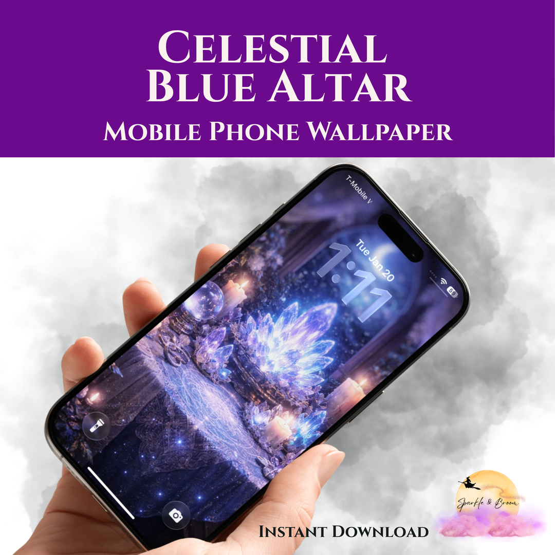 Celestial Blue Altar | Mobile Phone Wallpaper