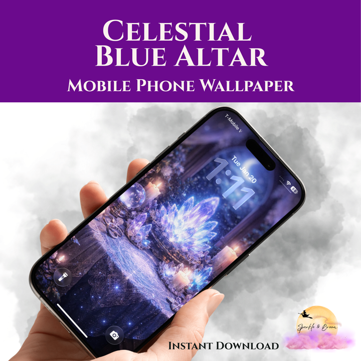 Celestial Blue Altar | Mobile Phone Wallpaper