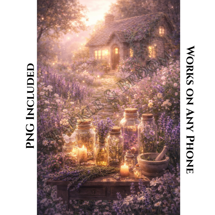 Lavender Spell Garden | Mobile Phone Wallpaper