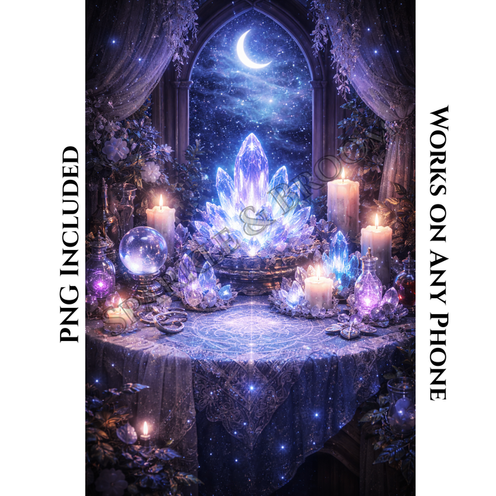 Celestial Blue Altar | Mobile Phone Wallpaper