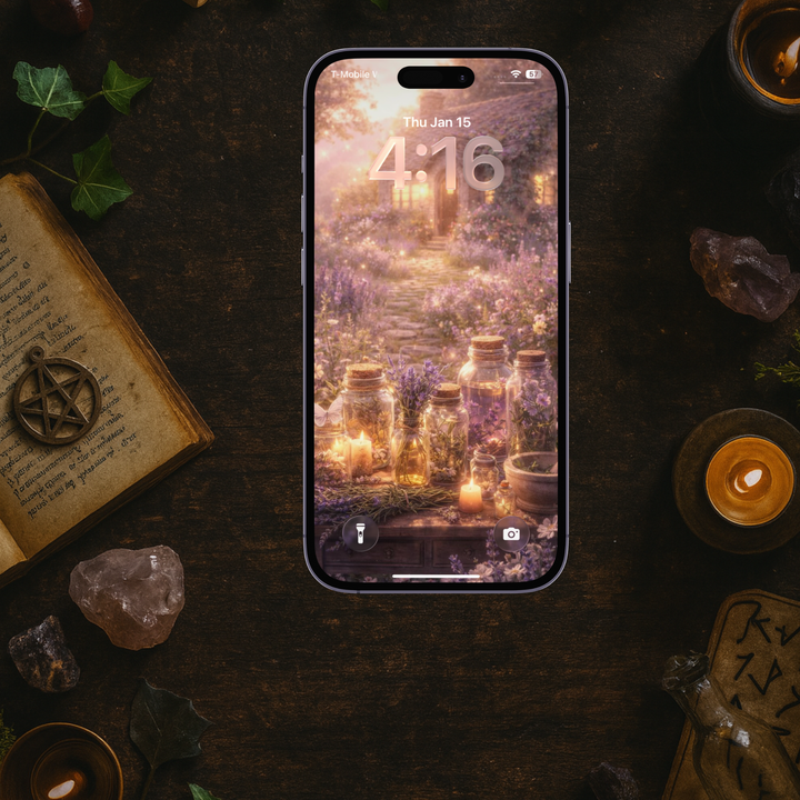 Lavender Spell Garden | Mobile Phone Wallpaper