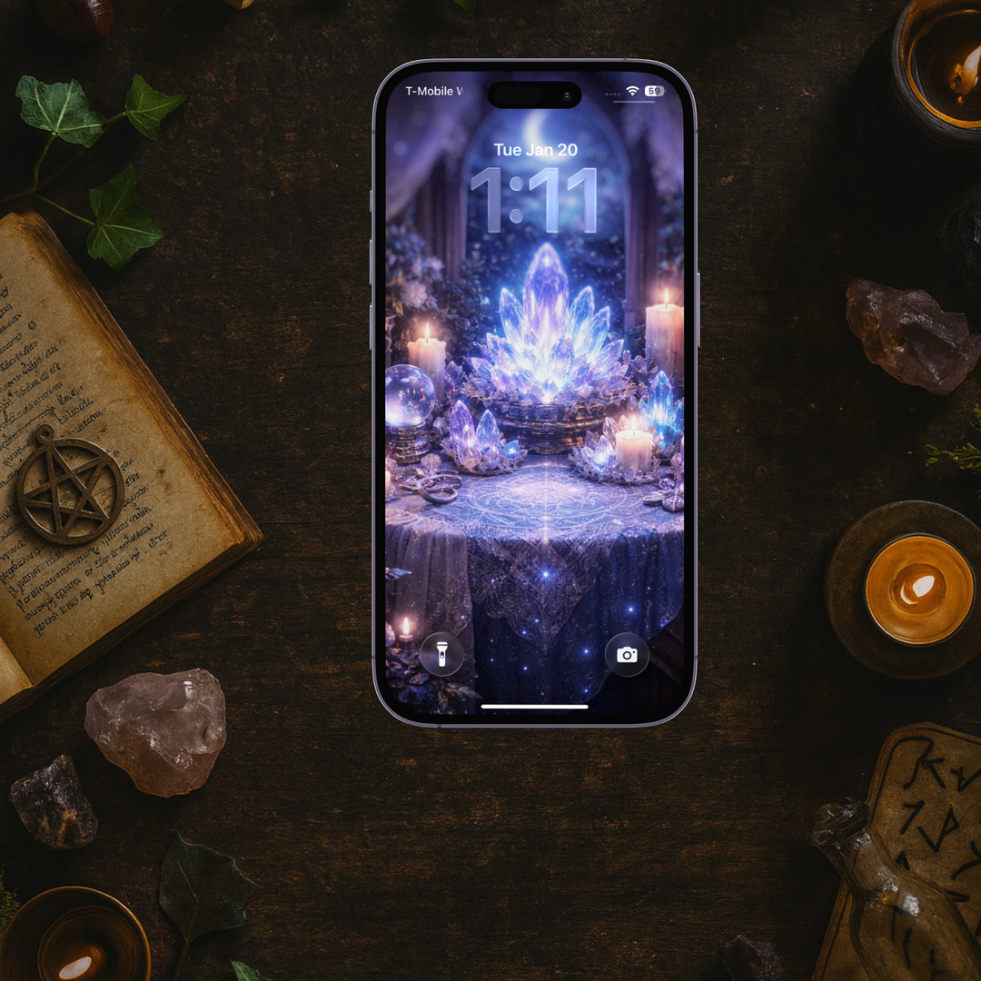 Celestial Blue Altar | Mobile Phone Wallpaper