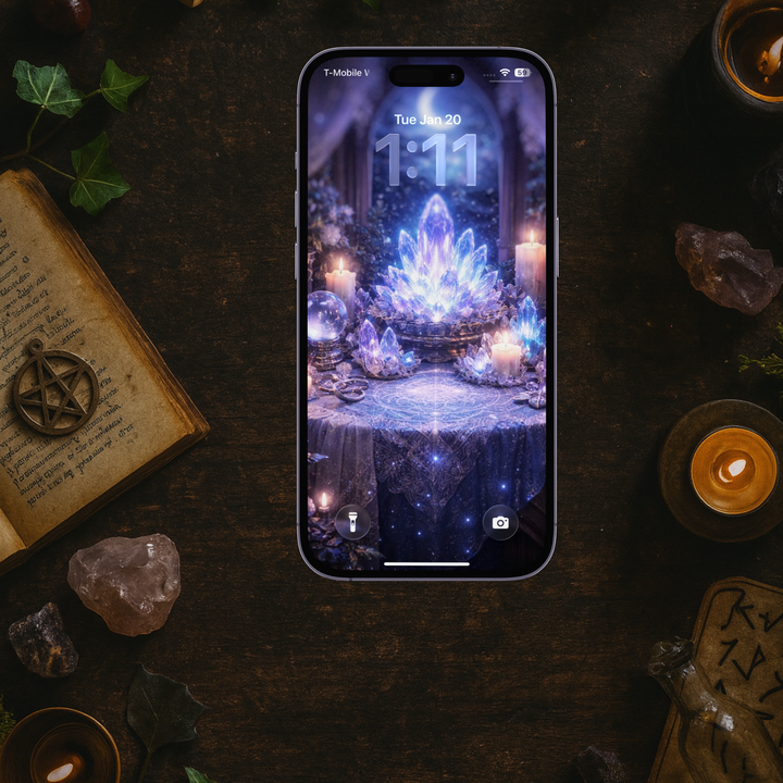 Celestial Blue Altar | Mobile Phone Wallpaper