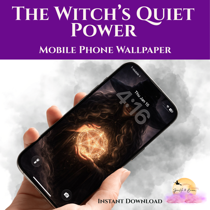 The Witch's Quiet Power | Mobile Phone Wallpaper