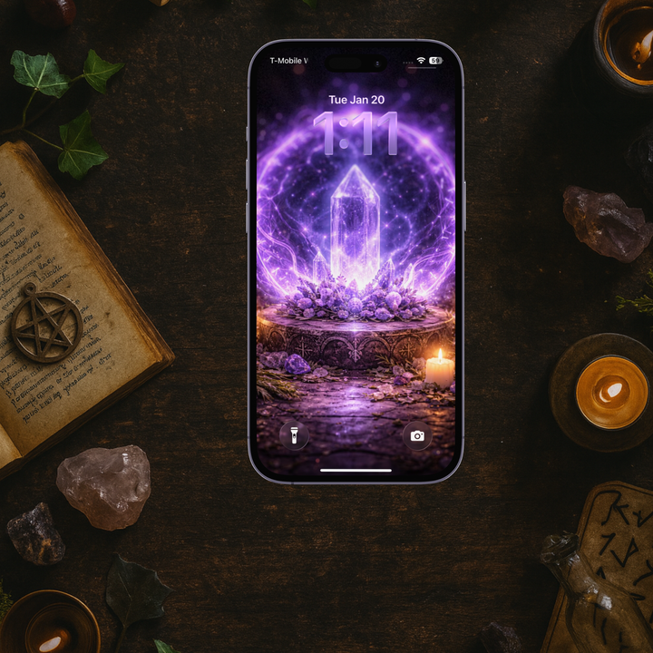 Protection in Purple | Mobile Phone Wallpaper