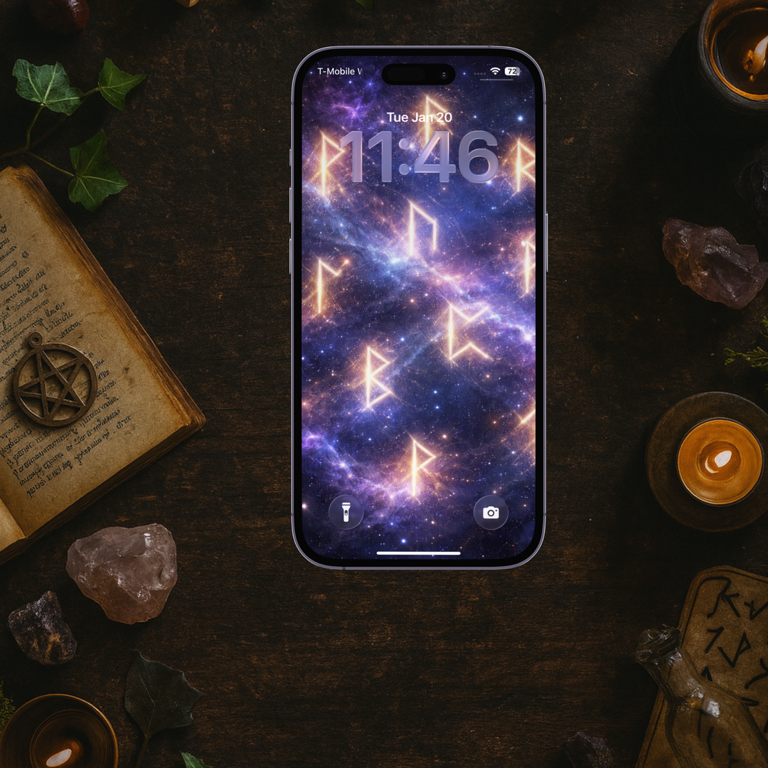 Runes in the Stars | Mobile Phone Wallpaper
