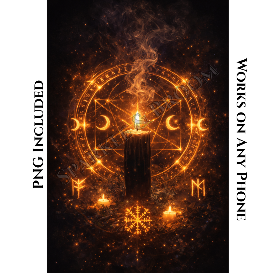 Black Candle Protection v1 | Mobile Phone Wallpaper