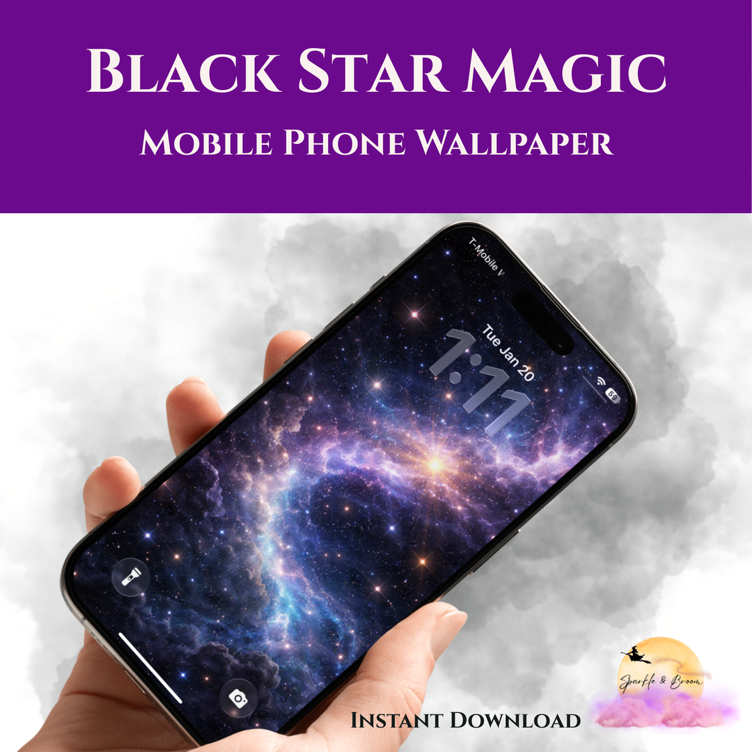 Black Star Magic | Mobile Phone Wallpaper
