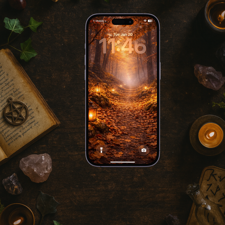 Autumn Spell Path | Mobile Phone Wallpaper