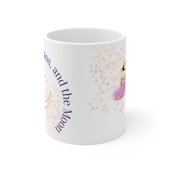 Fueled by Coffee, Chaos, and the Moon — Witchy Morning Mug (11oz)