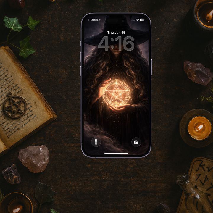 The Witch's Quiet Power | Mobile Phone Wallpaper