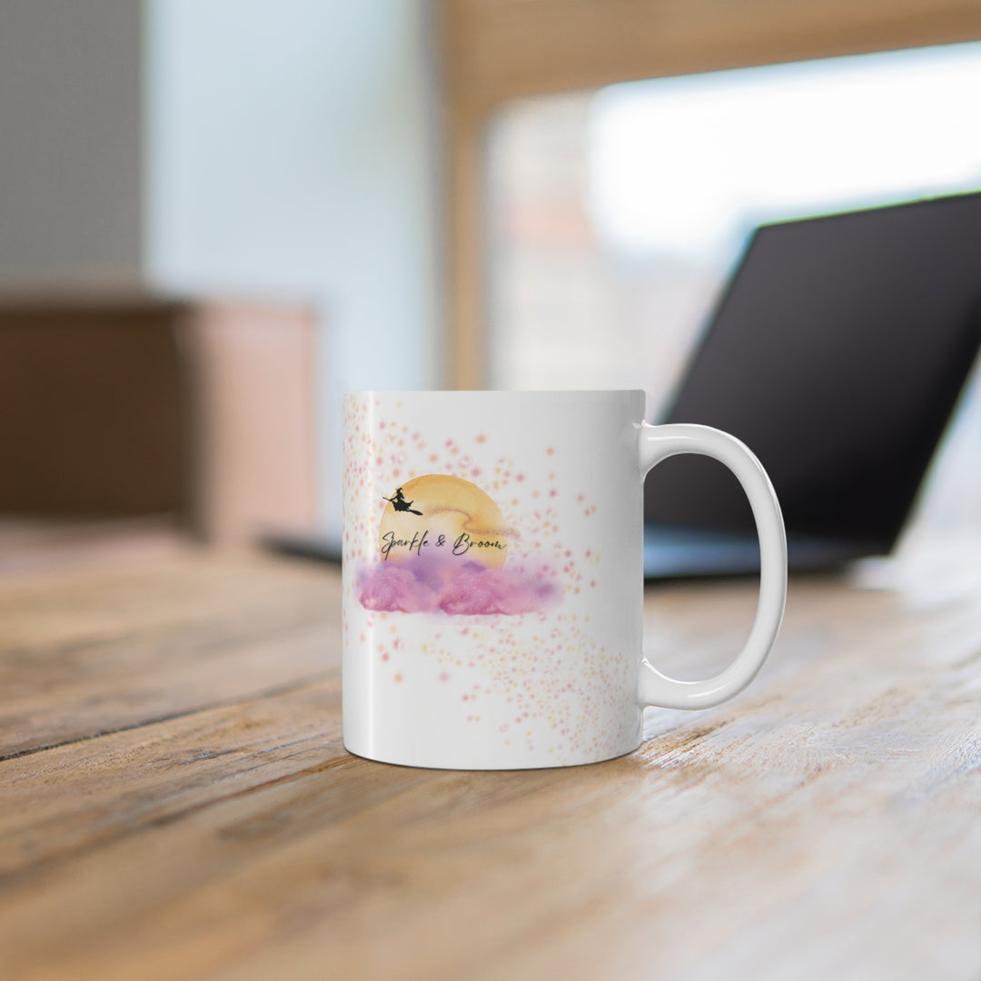 Fueled by Coffee, Chaos, and the Moon — Witchy Morning Mug (11oz)