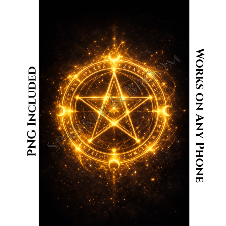 Golden Protection Sigil | Mobile Phone Wallpaper