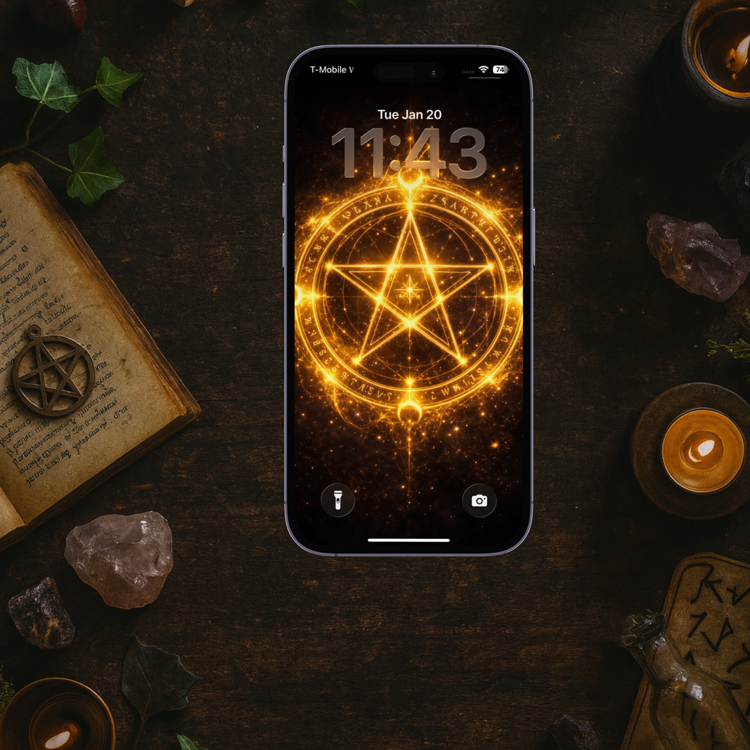 Golden Protection Sigil | Mobile Phone Wallpaper