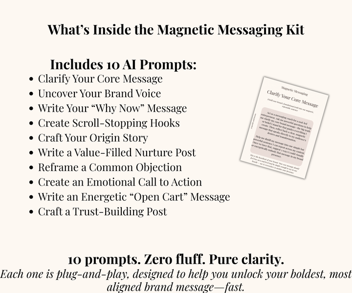 Magnetic Messaging – 10 ChatGPT Prompts to Speak Directly to Your Dream Client’s Soul
