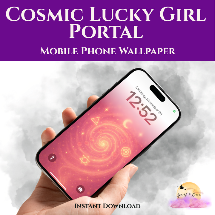 Cosmic Lucky Girl Portal | Mobile Phone Wallpaper