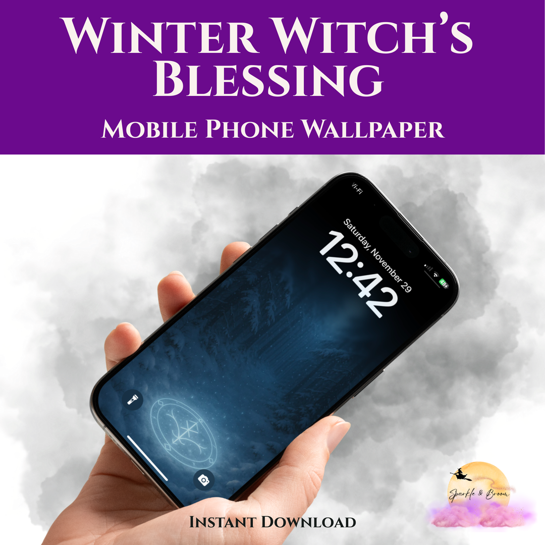 Winter Witch's Blessing | Mobile Phone Wallpaper