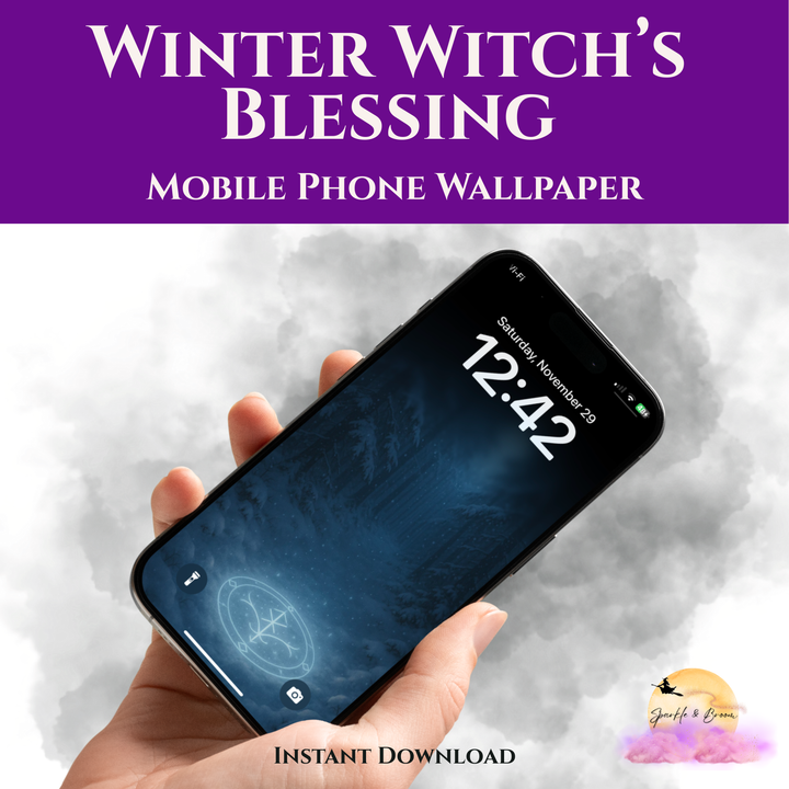 Winter Witch's Blessing | Mobile Phone Wallpaper