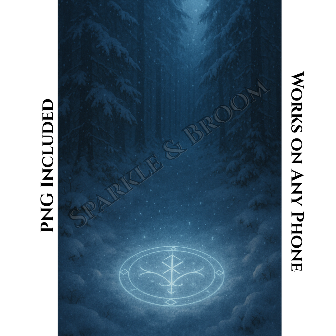 Winter Witch's Blessing | Mobile Phone Wallpaper