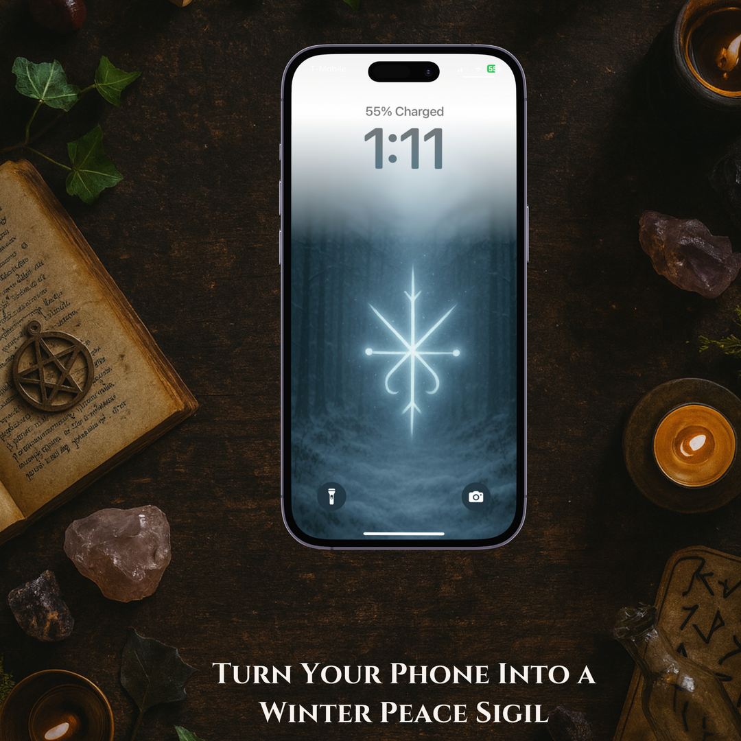 Calm Spirit Winter Sigil | Mobile Phone Wallpaper