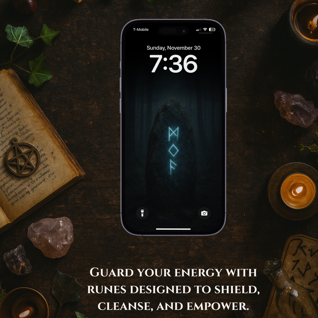 Ancient Runes of Protection | Mobile Phone Wallpaper