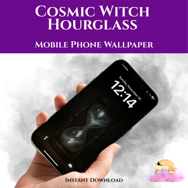 Cosmic Witch Hourglass | Mobile Phone Wallpaper