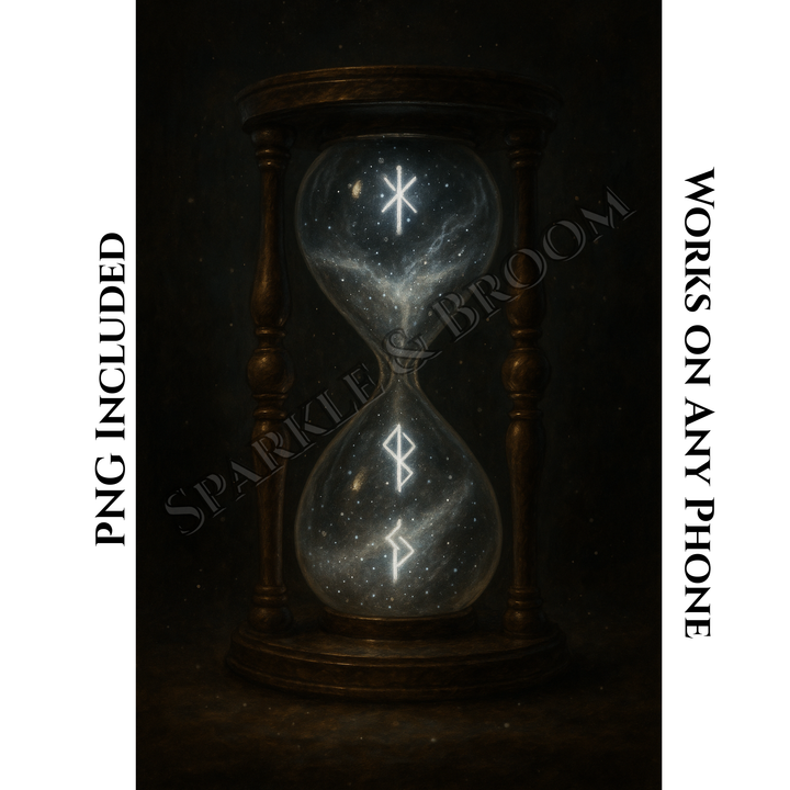Cosmic Witch Hourglass | Mobile Phone Wallpaper