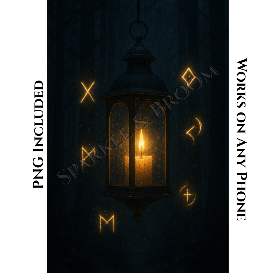 Forest Witch's Lantern | Mobile Phone Wallpaper