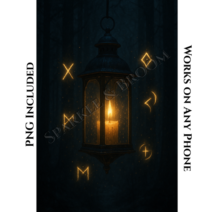 Forest Witch's Lantern | Mobile Phone Wallpaper