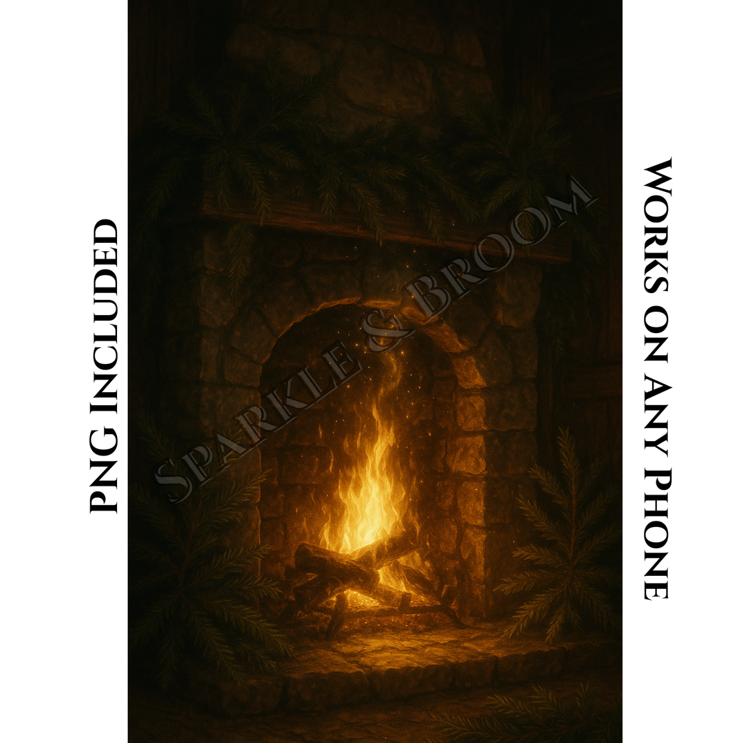 Yule Hearth Blessing | Mobile Phone Wallpaper