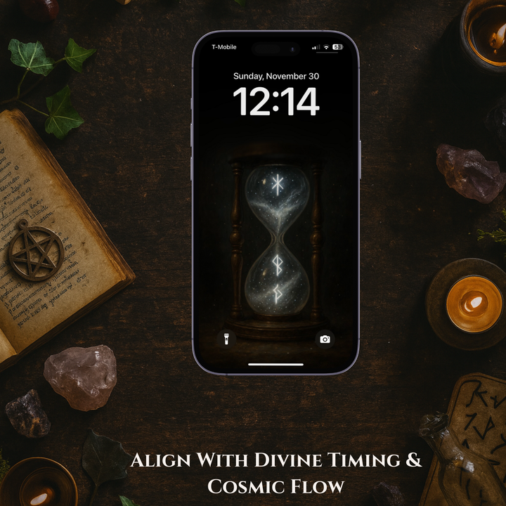 Cosmic Witch Hourglass | Mobile Phone Wallpaper