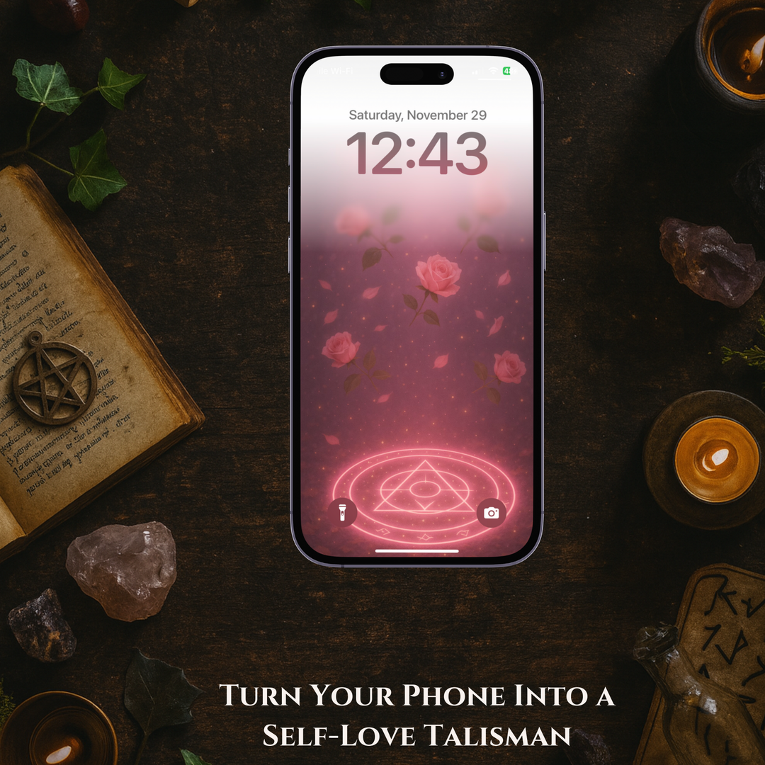Self-Love Spell Circle | Mobile Phone Wallpaper