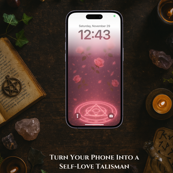 Self-Love Spell Circle | Mobile Phone Wallpaper