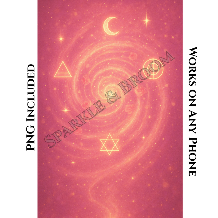 Cosmic Lucky Girl Portal | Mobile Phone Wallpaper