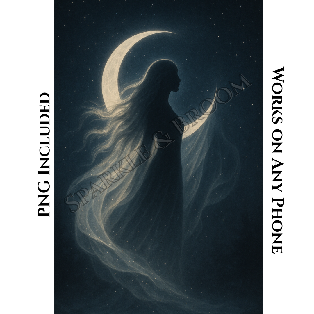 Lunar Goddess Protection Veil | Mobile Phone Wallpaper