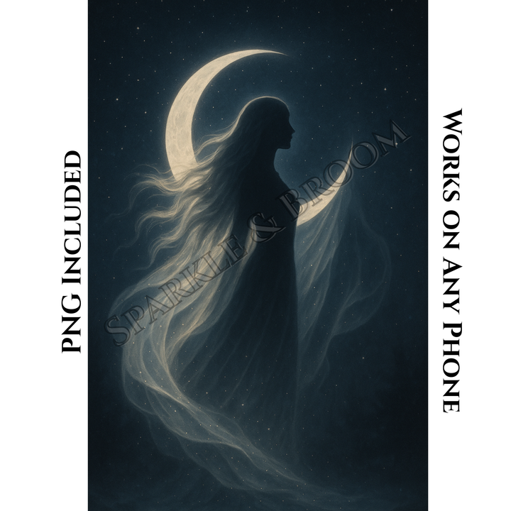 Lunar Goddess Protection Veil | Mobile Phone Wallpaper