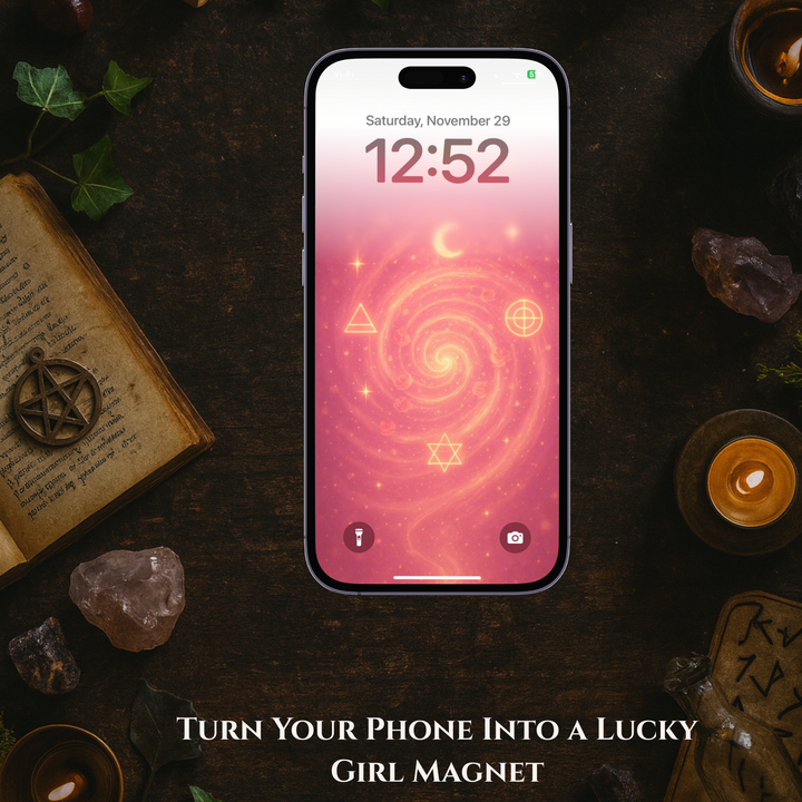 Cosmic Lucky Girl Portal | Mobile Phone Wallpaper