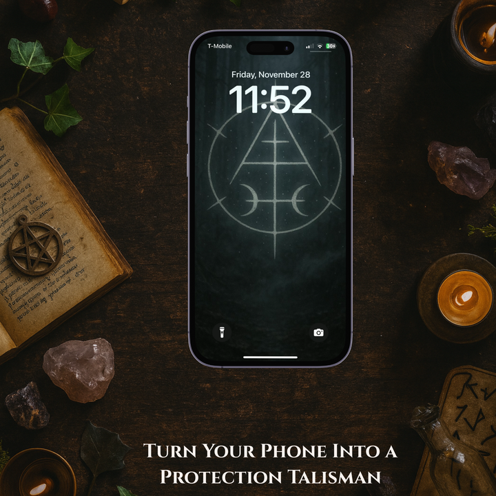 Moonlit Protection Shield | Mobile Phone Wallpaper