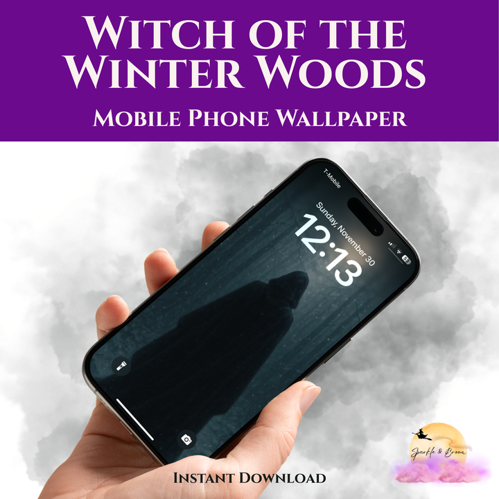 Witch of the Winter Woods | Mobile Phone Wallpaper