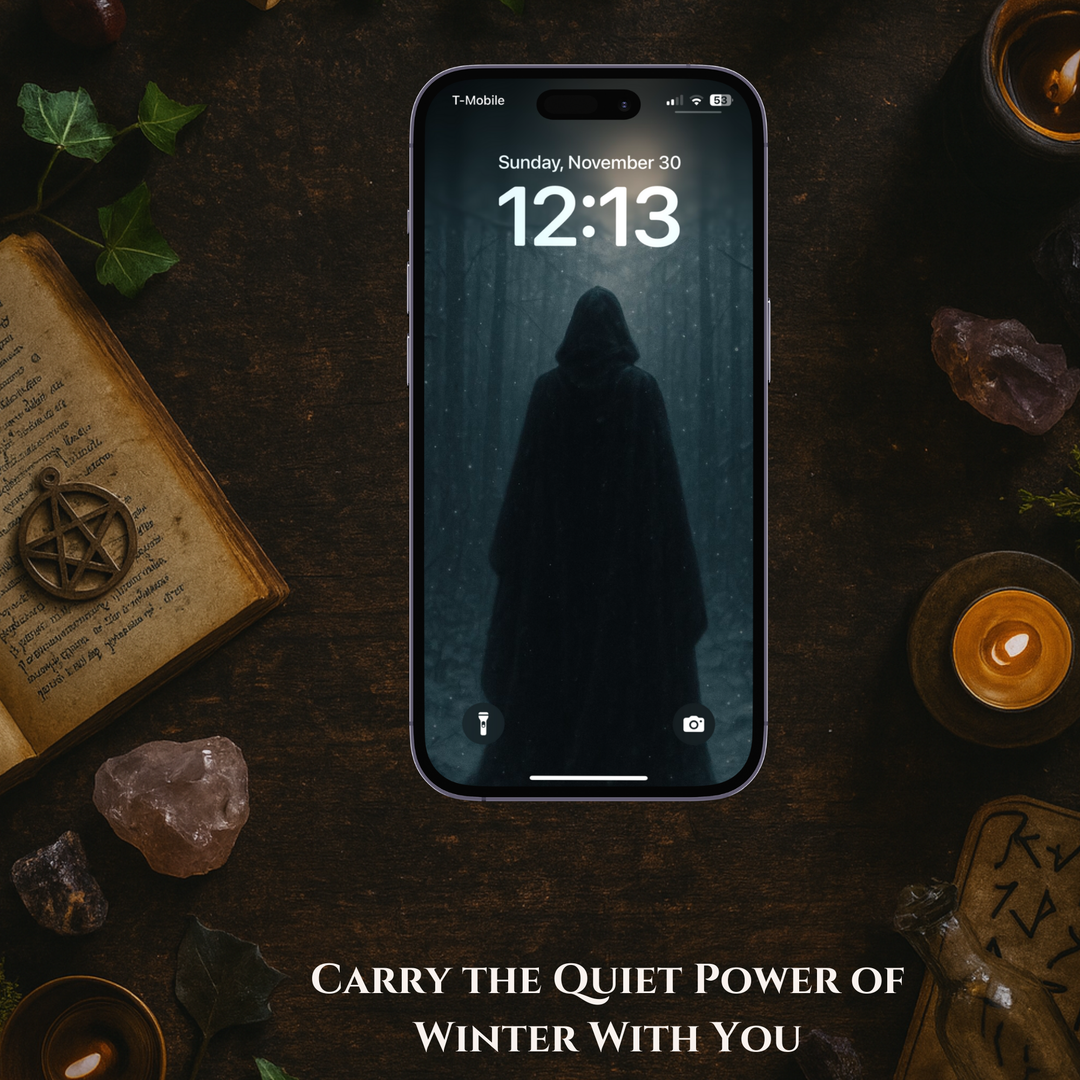 Witch of the Winter Woods | Mobile Phone Wallpaper