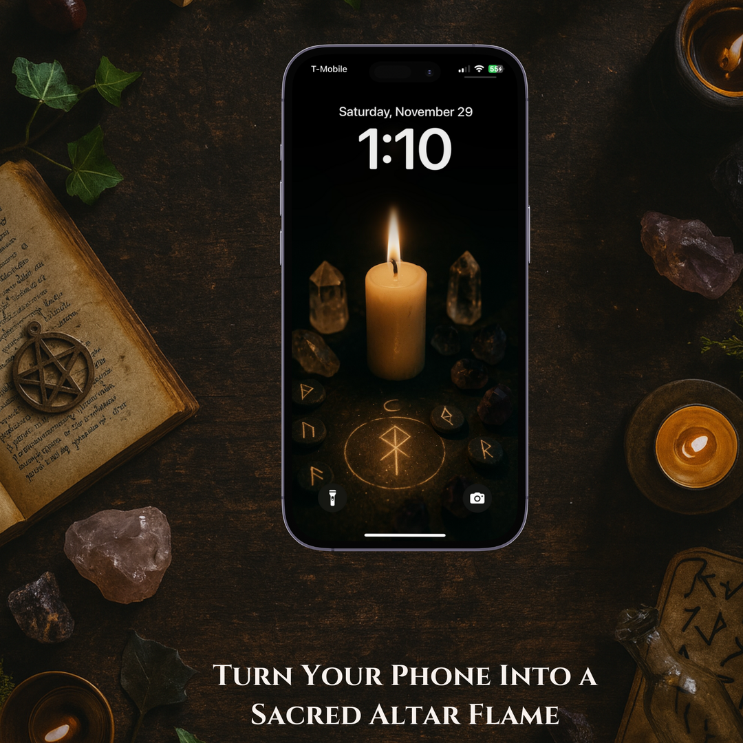 The Witch's Altar Flame | Mobile Phone Wallpaper