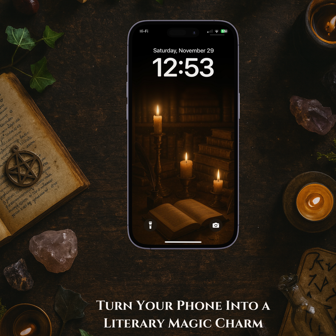 Dark Academia Witch Room | Mobile Phone Wallpaper