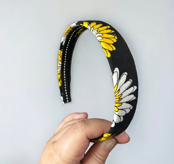 Black & White Flowers Headband